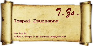 Tompai Zsuzsanna névjegykártya